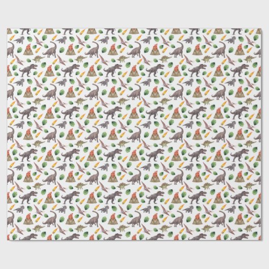 Dinosaurier Wrapping Paper Geschenkpapier (Flach)
