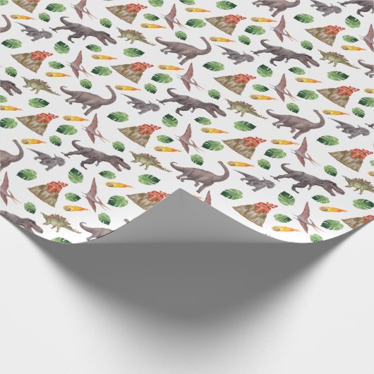 Dinosaurier Wrapping Paper Geschenkpapier (Ecke)
