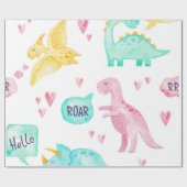 Dinosaurier Wrapping Paper Geschenkpapier (Flach)