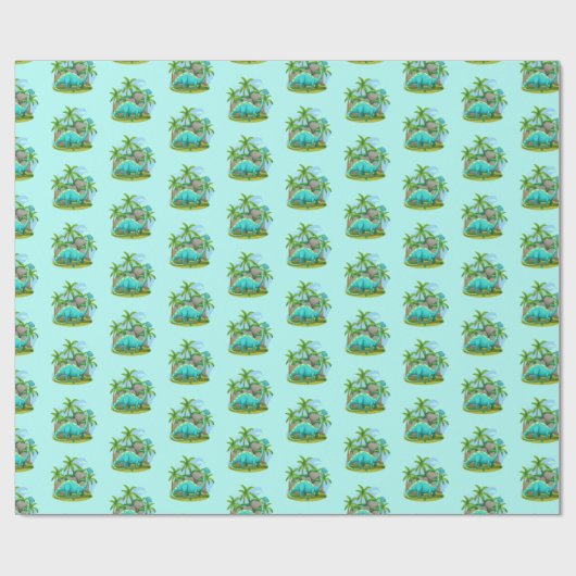 Dinosaurier Wrapping Paper Geschenkpapier (Flach)