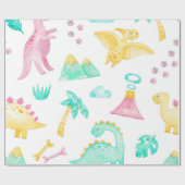 Dinosaurier Wrapping Paper Geschenkpapier (Flach)