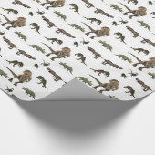 Dinosaurier Wrapping Paper Geschenkpapier (Ecke)