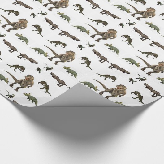 Dinosaurier Wrapping Paper Geschenkpapier (Ecke)