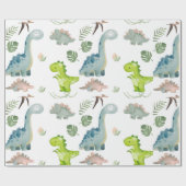 Dinosaurier Wrapping Paper Geschenkpapier (Flach)