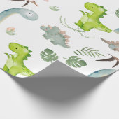 Dinosaurier Wrapping Paper Geschenkpapier (Ecke)