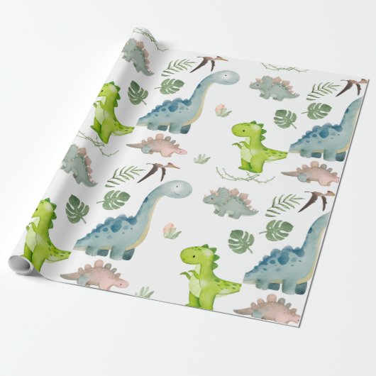 Dinosaurier Wrapping Paper Geschenkpapier (Ungerollt)