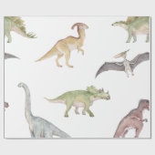 Dinosaurier Wrapping Paper Geschenkpapier (Flach)