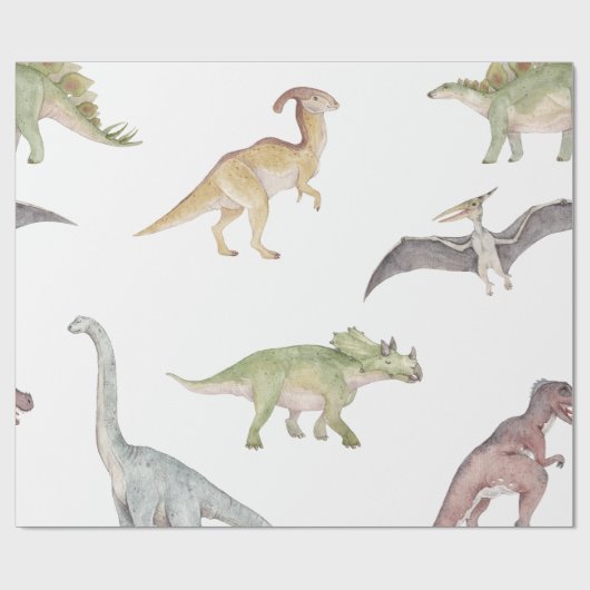 Dinosaurier Wrapping Paper Geschenkpapier (Flach)