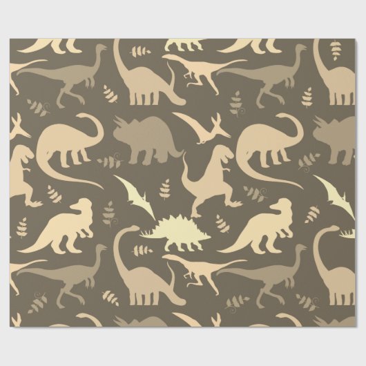 Dinosaurier Wrapping Paper Geschenkpapier (Flach)