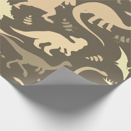 Dinosaurier Wrapping Paper Geschenkpapier (Ecke)