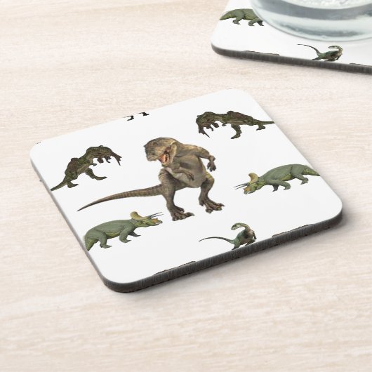 Dinosaurier Wrapping Paper Getränkeuntersetzer (Linke Seite)