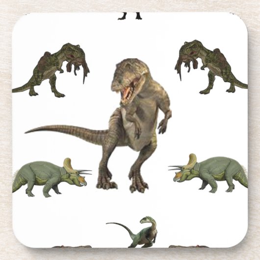 Dinosaurier Wrapping Paper Getränkeuntersetzer (Vorderseite)