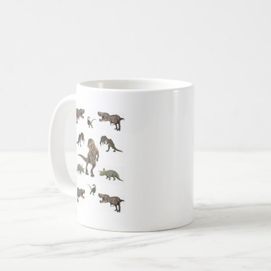 Dinosaurier Wrapping Paper Kaffeetasse (Vorderseite Links)