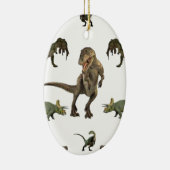 Dinosaurier Wrapping Paper Keramik Ornament (Rechts)