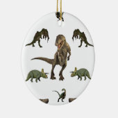 Dinosaurier Wrapping Paper Keramik Ornament (Rechts)