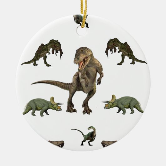 Dinosaurier Wrapping Paper Keramik Ornament (Vorne)