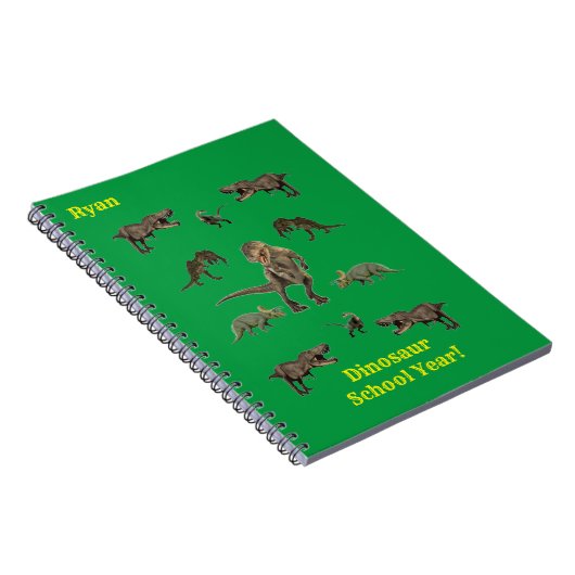 Dinosaurier Wrapping Paper Notebook Notizblock (Rechte Seite)