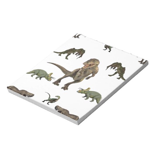 Dinosaurier Wrapping Paper Notizblock (Rotiert)