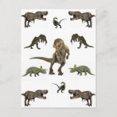 Dinosaurier Wrapping Paper Postkarte (Vorderseite)