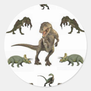 Dinosaurier Wrapping Paper Runder Aufkleber