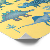 Dinosaurier Yellow Poster (Ecke)