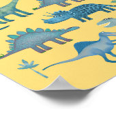 Dinosaurier Yellow Poster (Ecke)