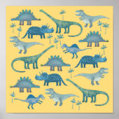 Dinosaurier Yellow Poster (Vorne)