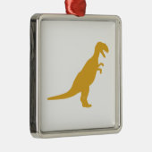 Dinosaurier Yellow Silbernes Ornament (Rechts)