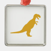 Dinosaurier Yellow Silbernes Ornament (Vorne)