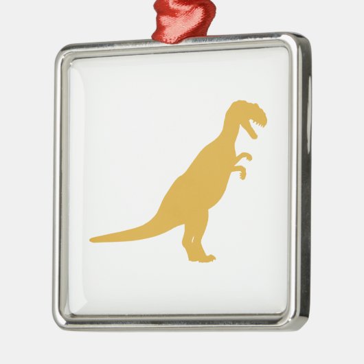 Dinosaurier Yellow Silbernes Ornament (Links)