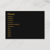 Dinosaurier Yellow Visitenkarte (Rückseite)