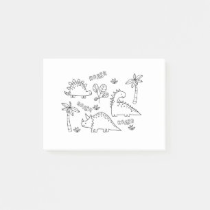 Dinosaurier zeichne post-it klebezettel