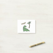 Dinosaurier zeichnend post-it klebezettel (Auf Schreibtisch)