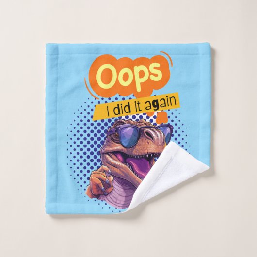 Dinosaurier-Zitat Badhandtuch Set (Waschlappen)