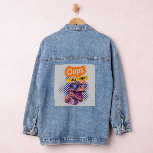 Dinosaurier-Zitat Jeansjacke (Hangar)