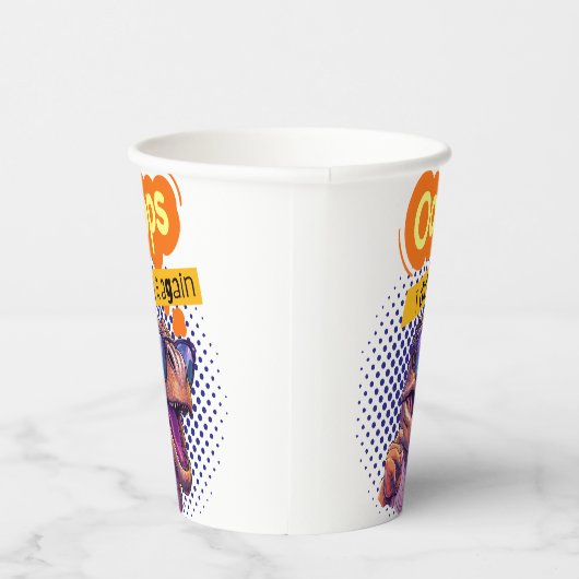 Dinosaurier-Zitat Pappbecher (Rechts)