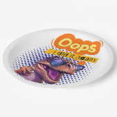 Dinosaurier-Zitat Pappteller (Schrägansicht)