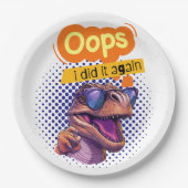 Dinosaurier-Zitat Pappteller (Vorderseite)