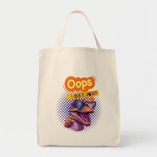 Dinosaurier-Zitat Tragetasche (Vorne)