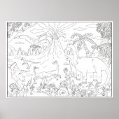 Dinosaurier zum Färben Poster (Vorne)
