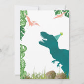 Dinosaurier zum Geburtstag Einladung zwei Rex Einl (Rückseite)