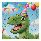 Dinosaurier zum Geburtstag Poster (Vorderseite)