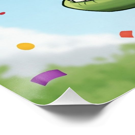 Dinosaurier zum Geburtstag Poster (Ecke)