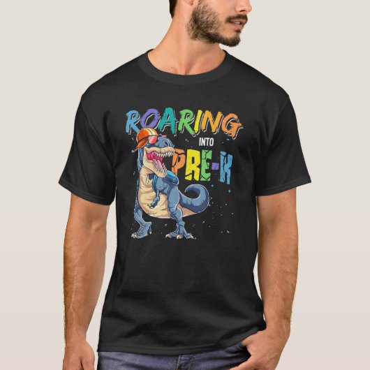 Dinosaurier zurück in die Schule Roaring in Pre-K  T-Shirt (Vorderseite)
