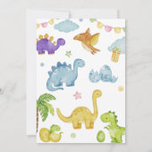 Dinosaurier Zwei Party Einladung zum 2. Geburtstag (Rückseite)