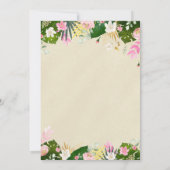 Dinosaurier Zwei Wilde Geburtstag Rosa Dinosaurier Einladung (Rückseite)