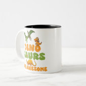 Dinosaurier Zweifarbige Tasse (Vorderseite Links)