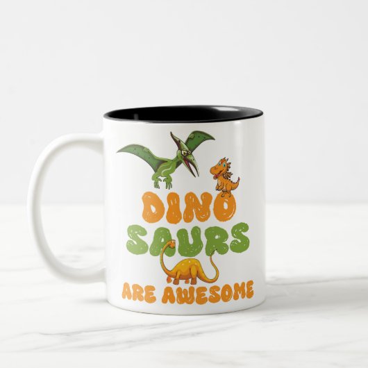 Dinosaurier Zweifarbige Tasse (Links)