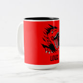 Dinosaurier Zweifarbige Tasse (Vorderseite Links)
