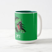 Dinosaurier Zweifarbige Tasse (VorderseiteRechts)